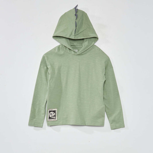 Hooded T-shirt green