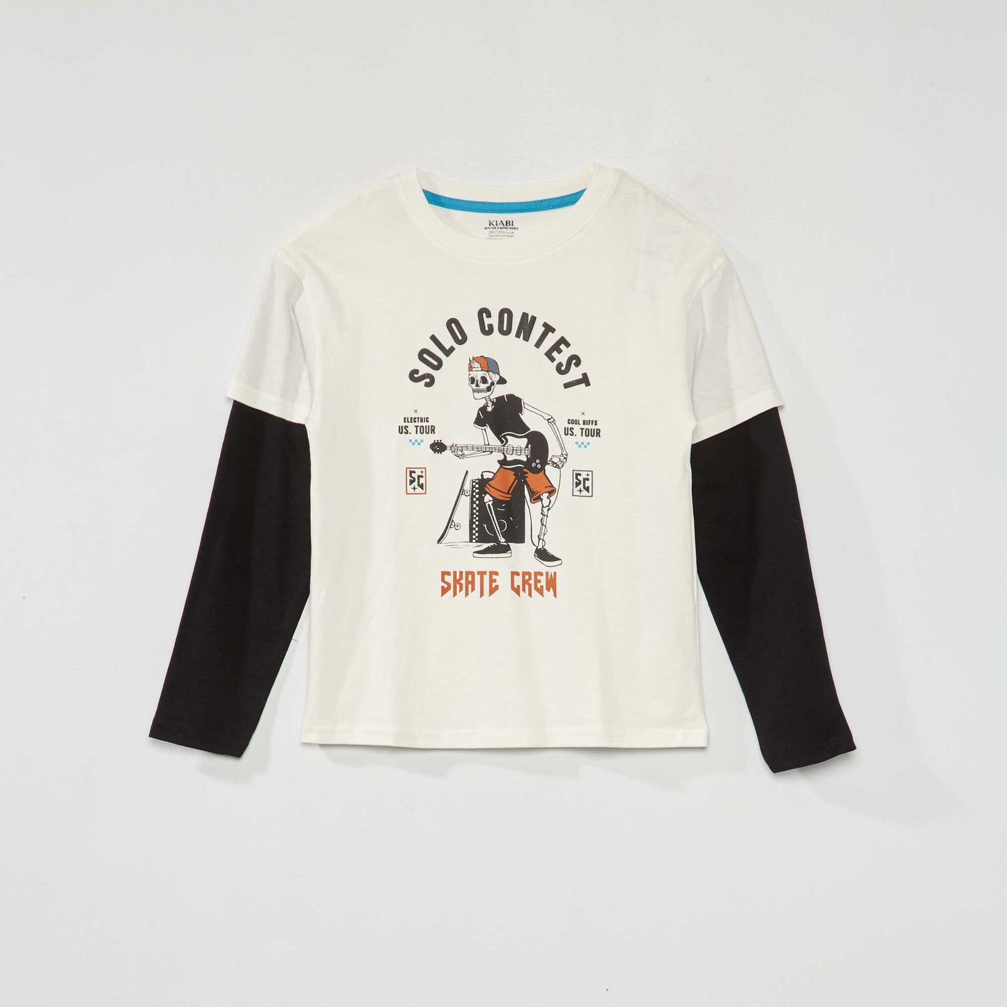 Jersey T-shirt with lined sleeves COCO_SKATE