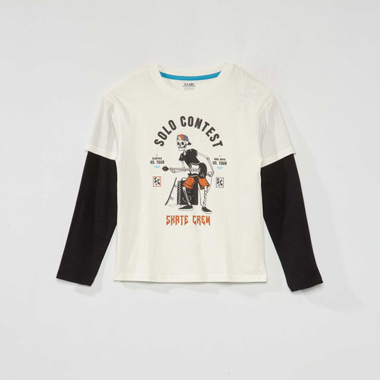 Jersey T-shirt with lined sleeves COCO_SKATE