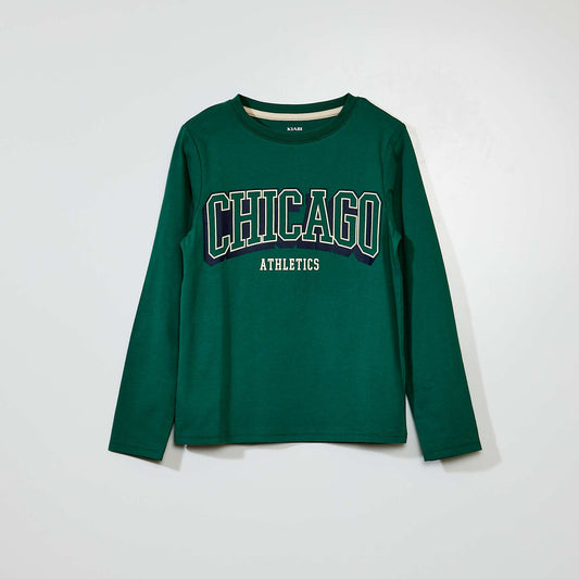 Long-sleeved jersey T-shirt GREEN