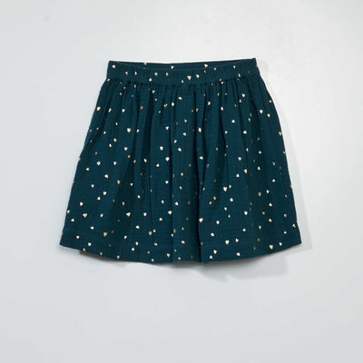 Short cotton gauze skirt VERCOEURAO
