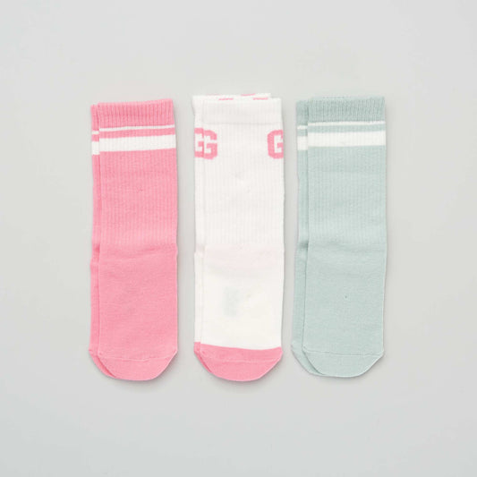 Pack of 3 pairs of socks PINK