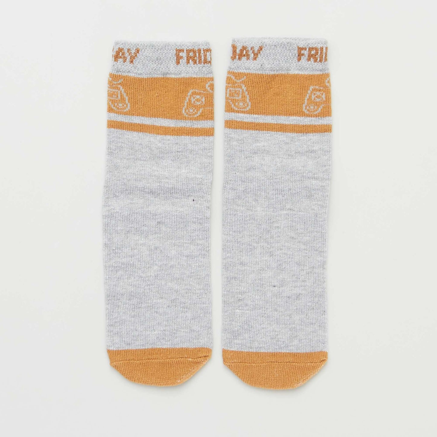 Pack of 5 pairs of 'days of the week' socks GREY