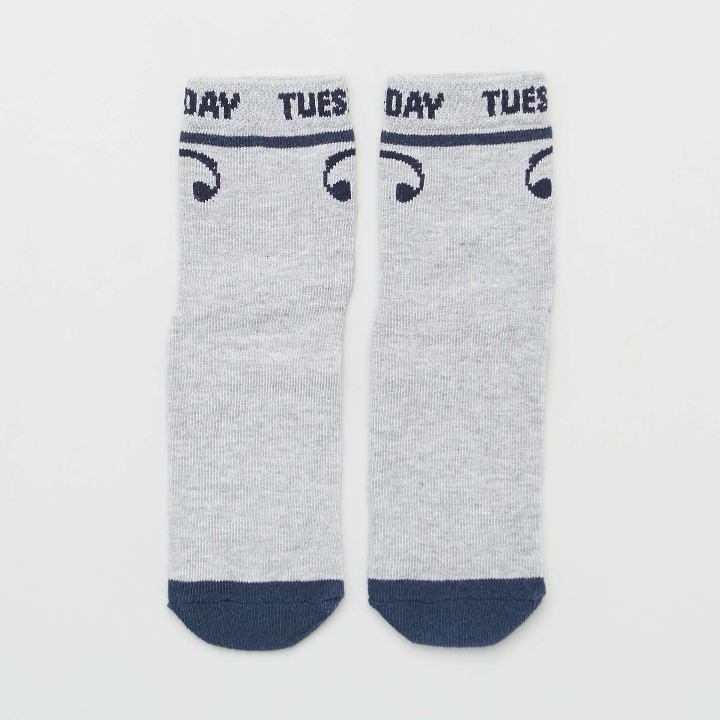 Pack of 5 pairs of 'days of the week' socks GREY