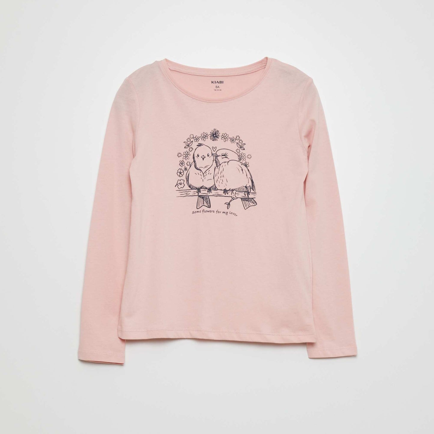 Long-sleeved T-shirt with print PINK