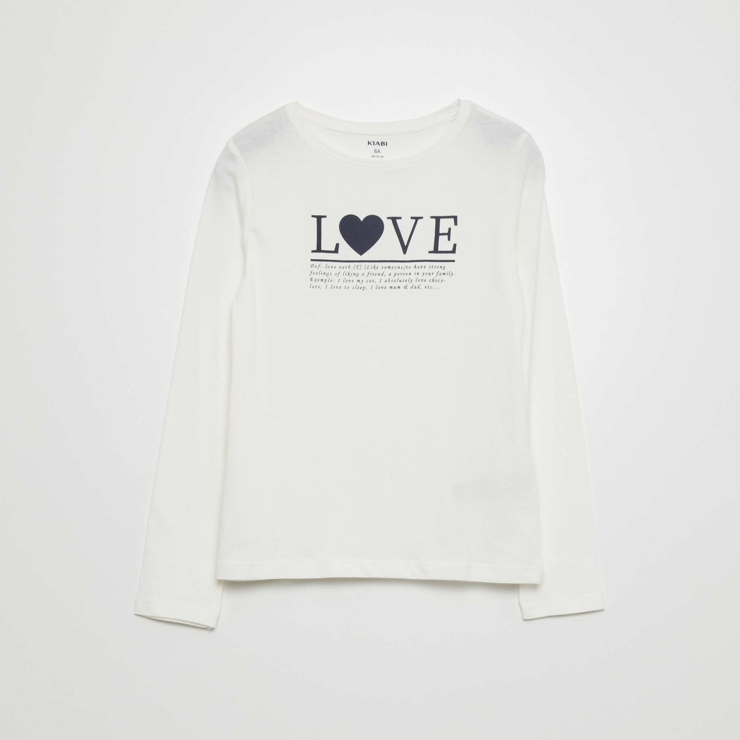 Long-sleeved T-shirt with print WHITE