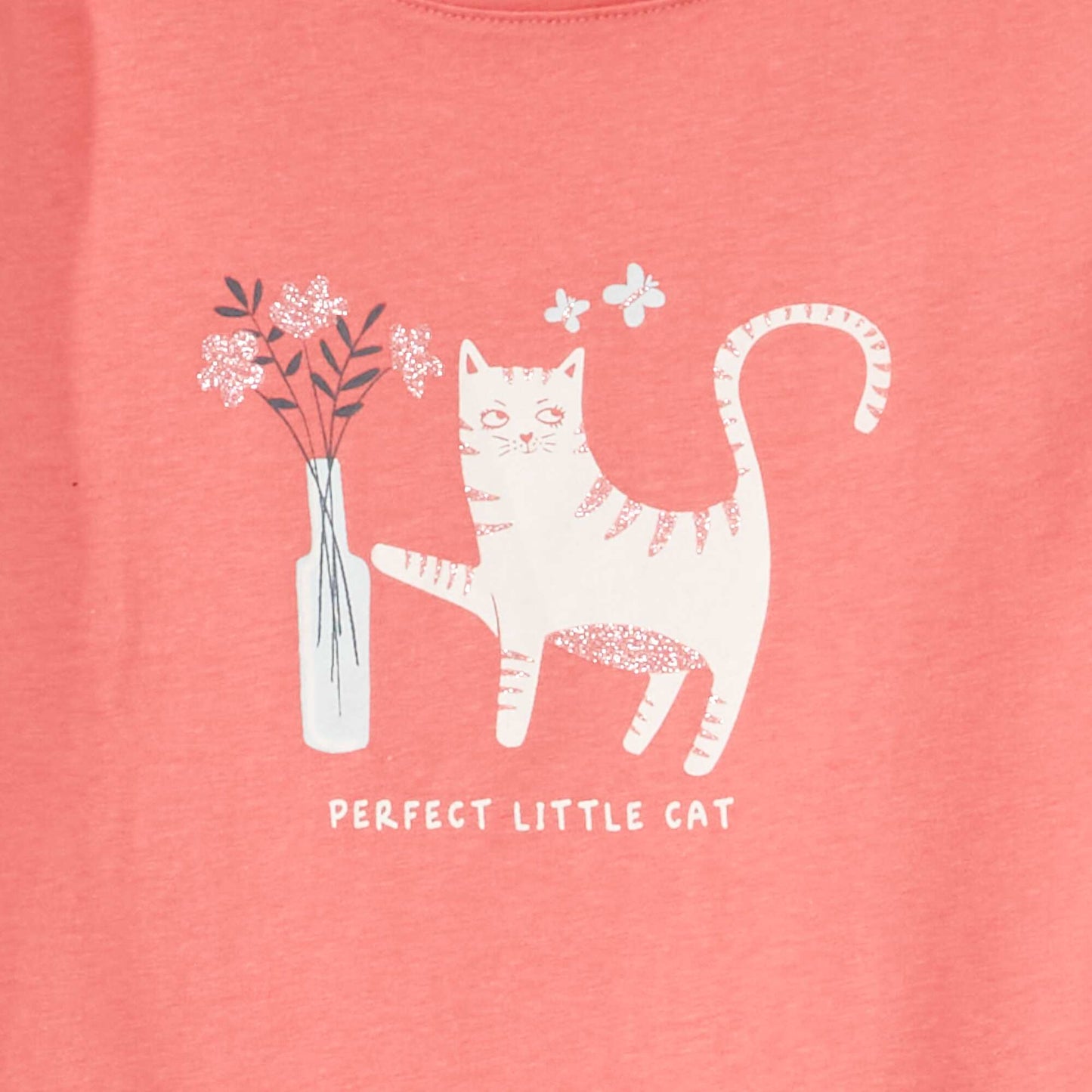 Long-sleeved printed T-shirt PINK_CAT