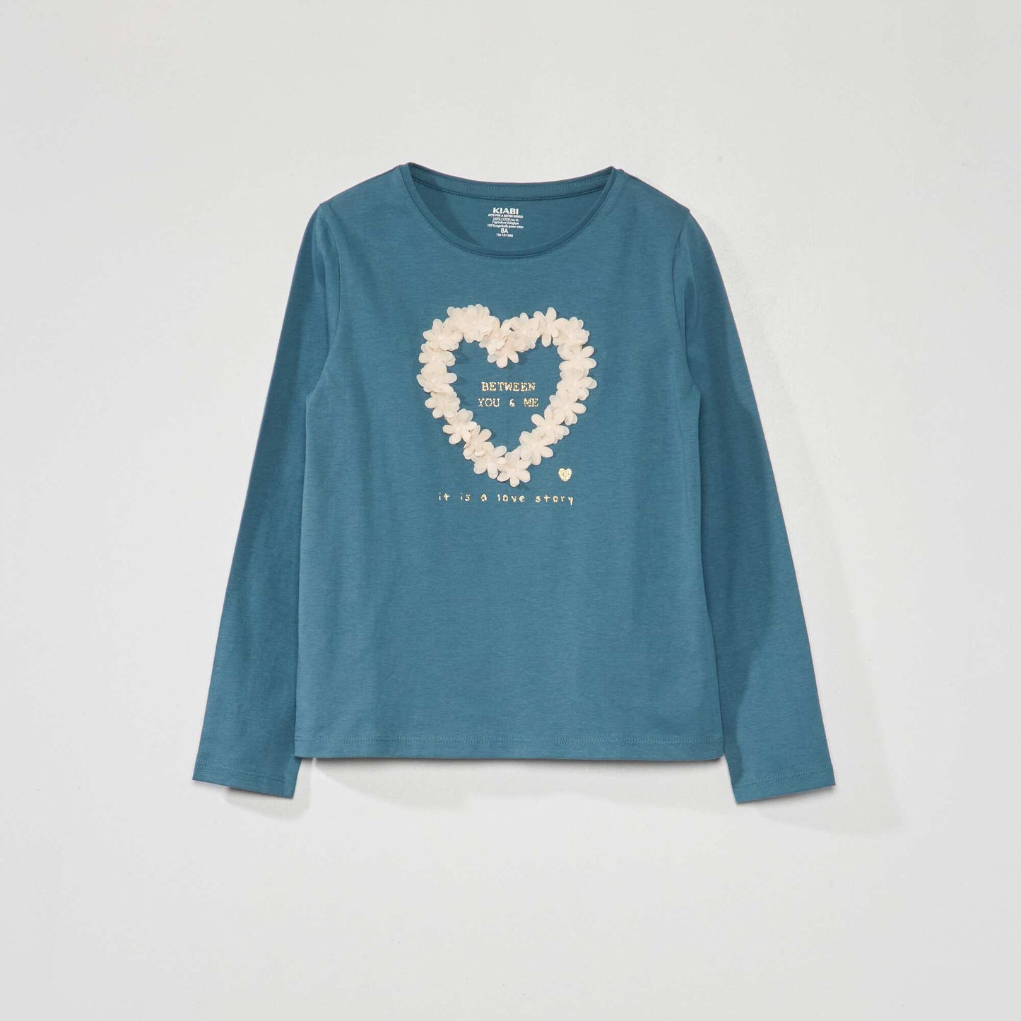 Long-sleeved printed T-shirt GREEN