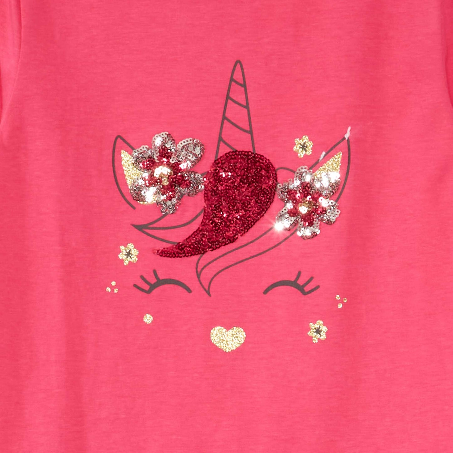 Long-sleeved printed T-shirt PINK