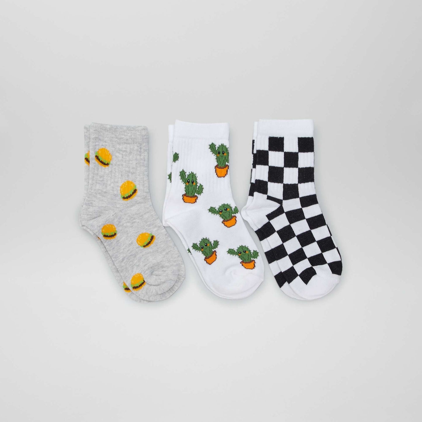 Pack of 3 pairs of patterned socks FUN