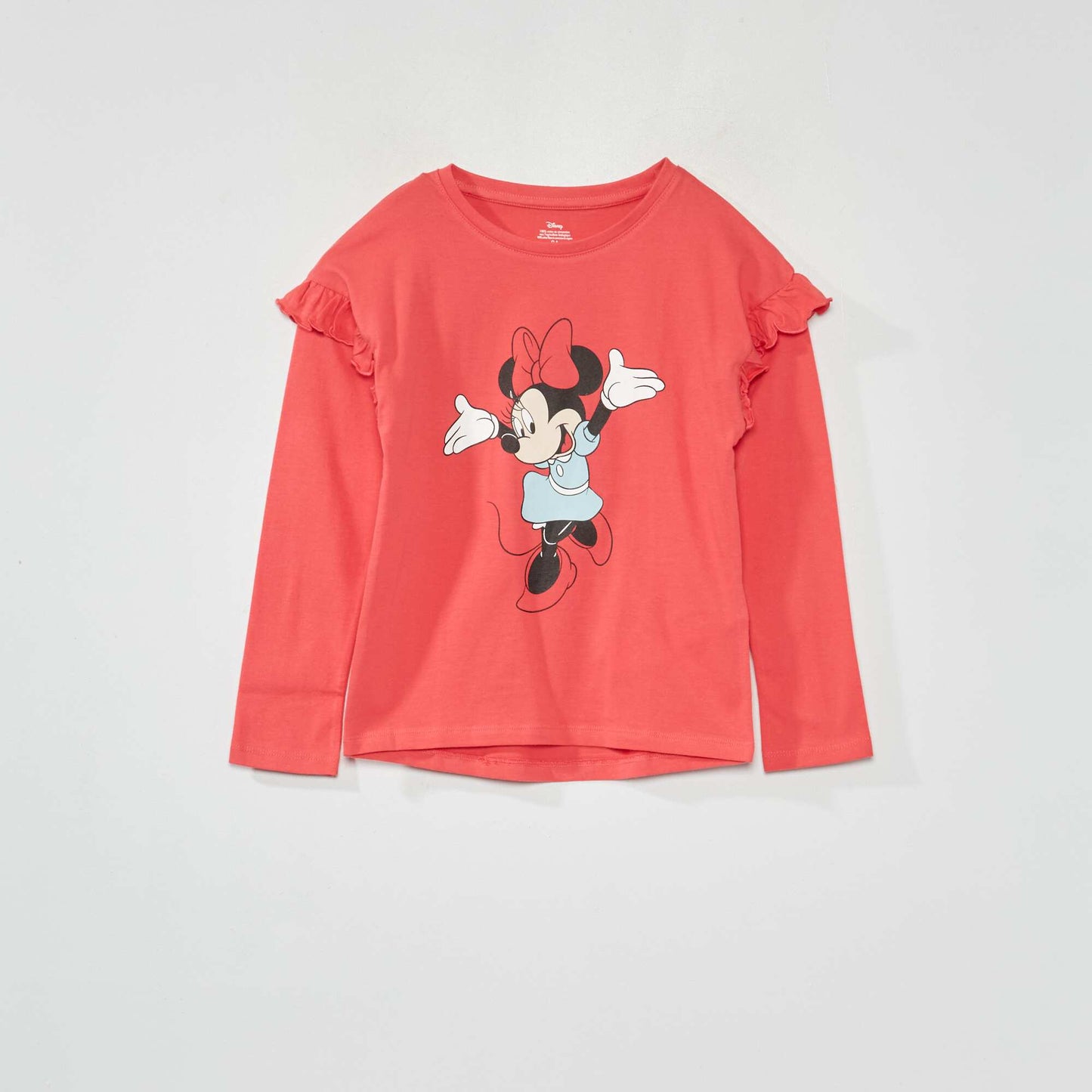 Minnie Mouse T-shirt with long ruffled sleeves PINK