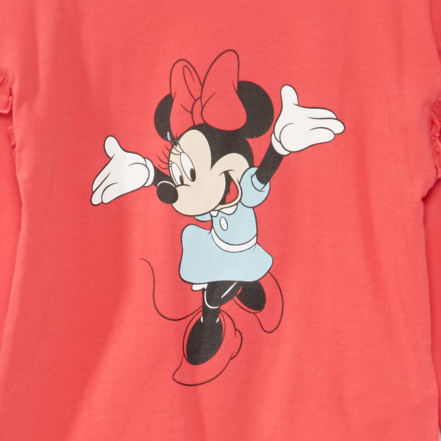 Minnie Mouse T-shirt with long ruffled sleeves PINK