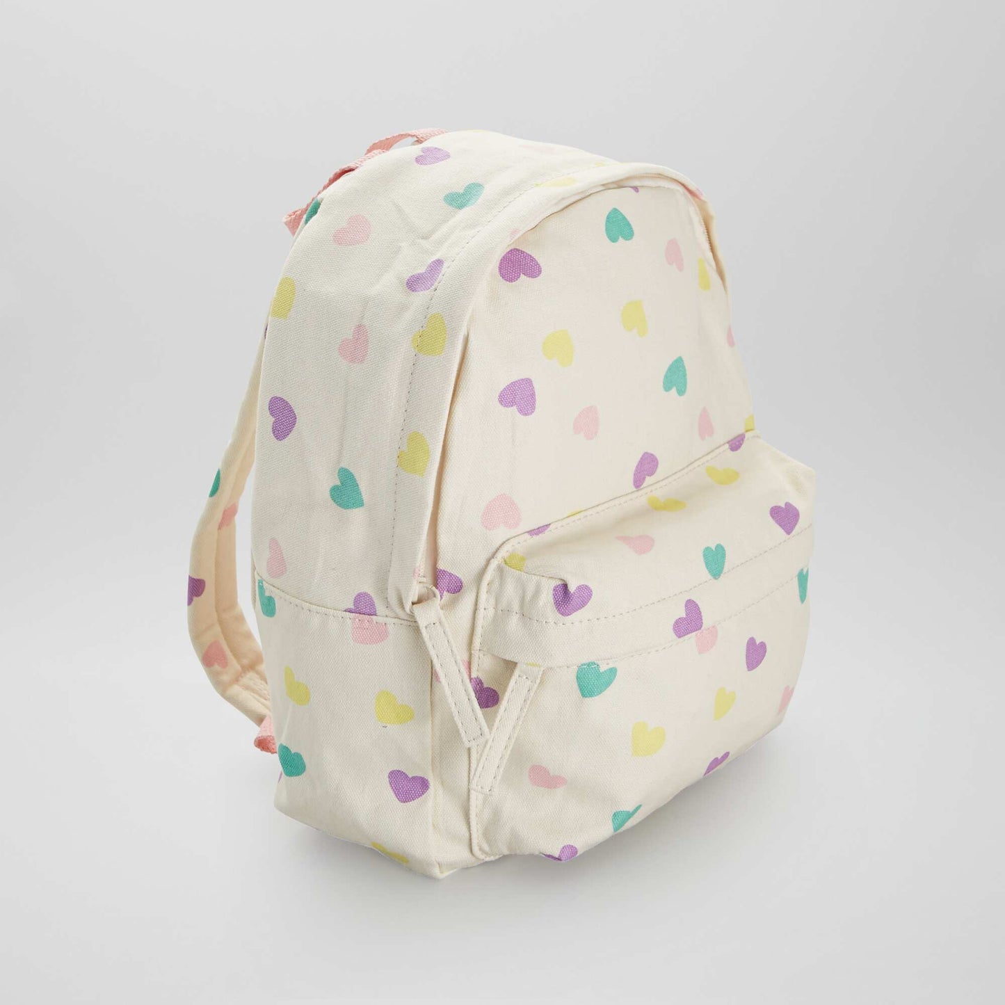 Heart canvas backpack hearts