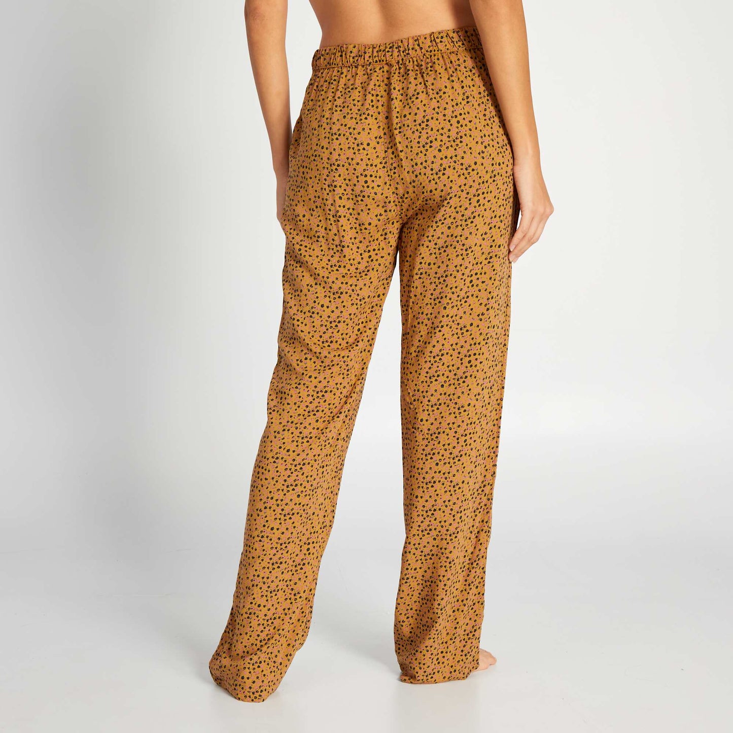 Flowing printed pyjama bottoms BROWN