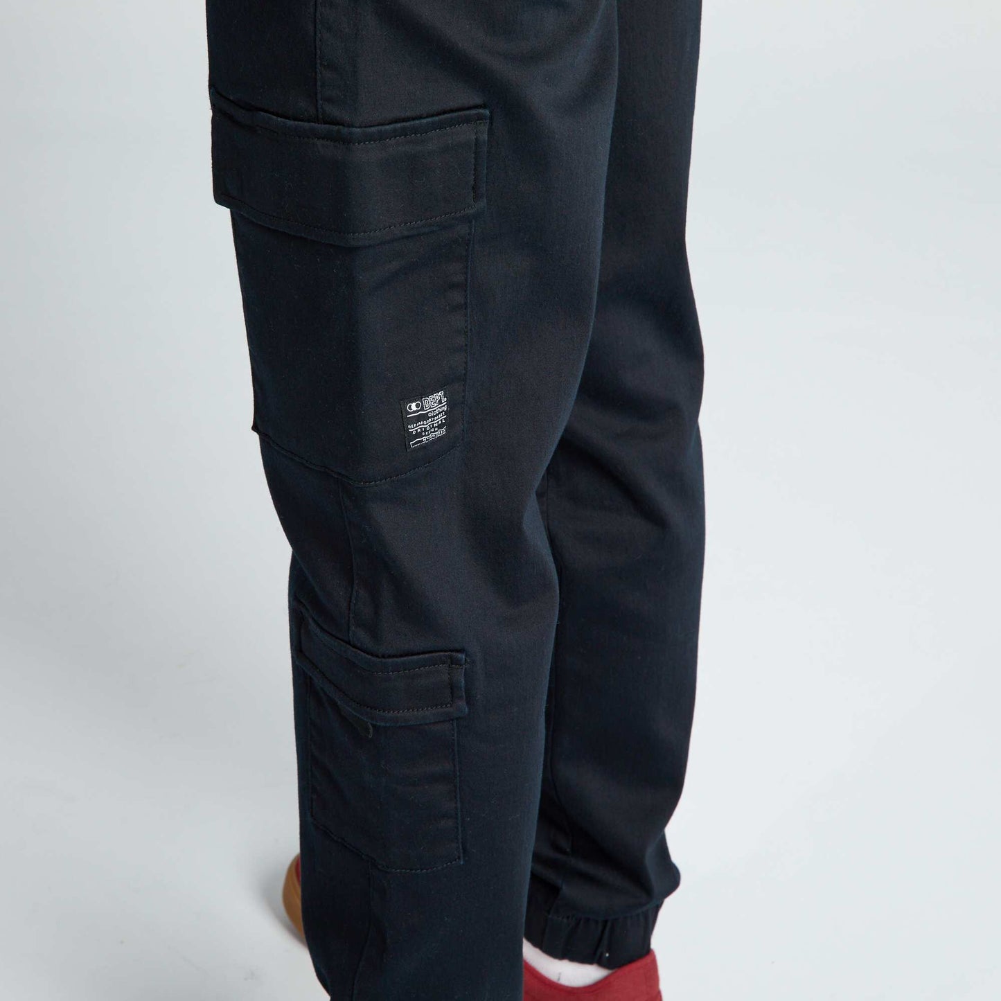 Jogger-style trousers with flap pockets Black