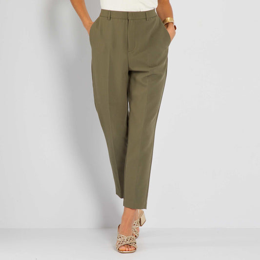 Plain cigarette trousers KHAKI