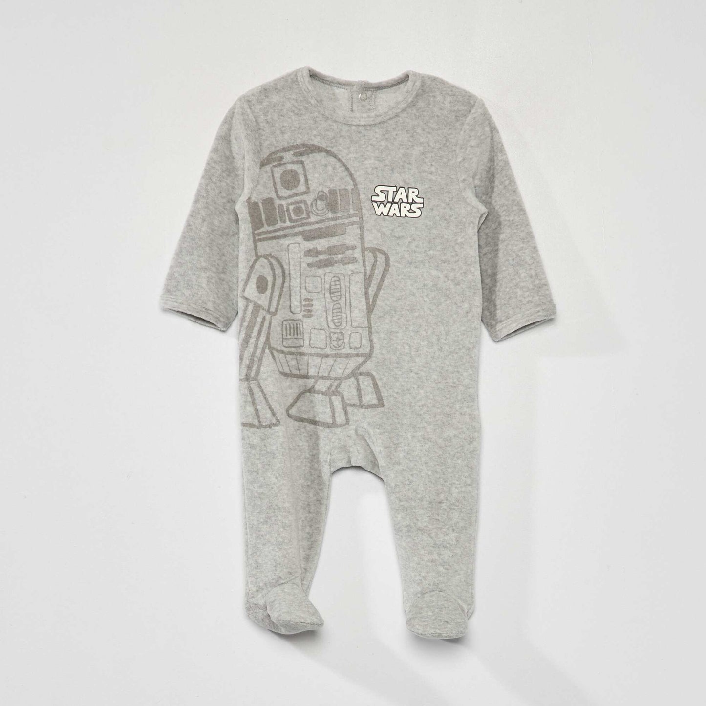 'Star Wars' velour romper GREY