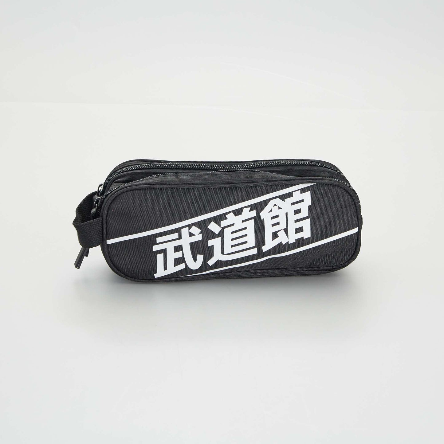 Pencil case with double compartment BLACK