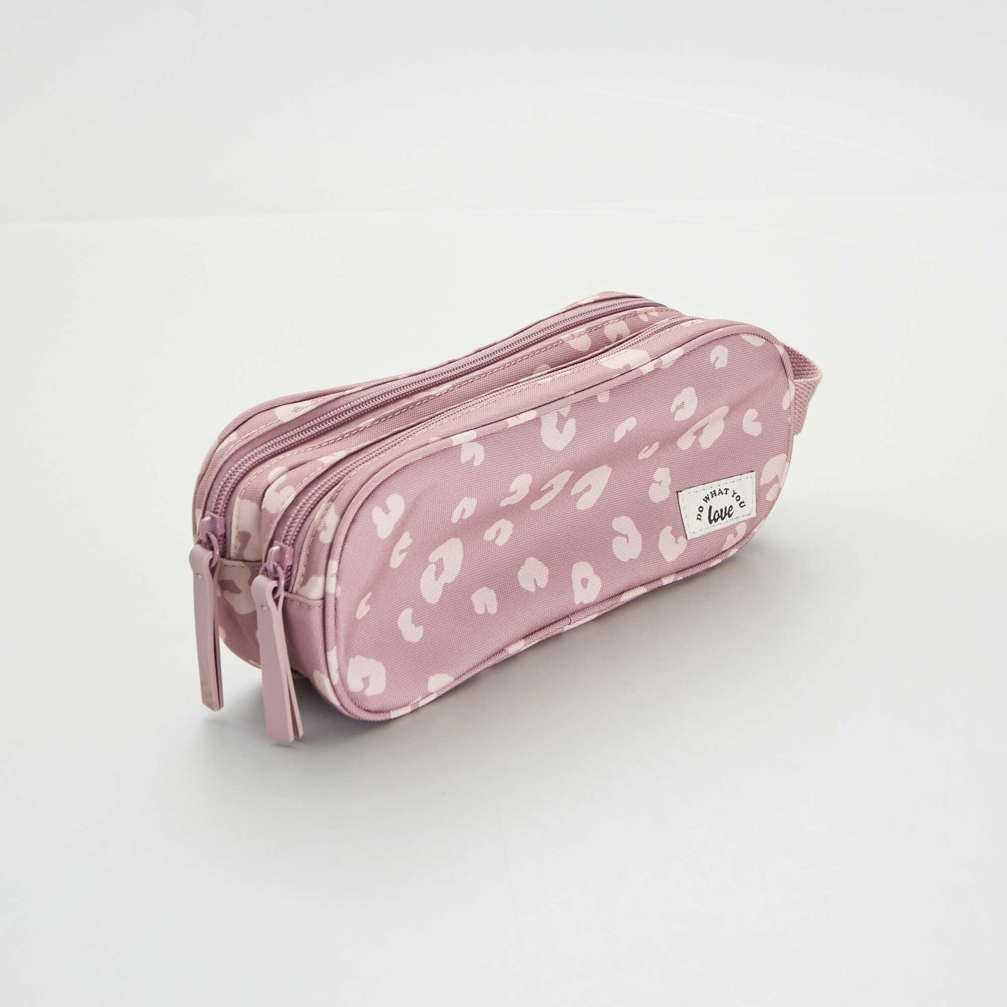 Pencil case with double compartment LEOPARD