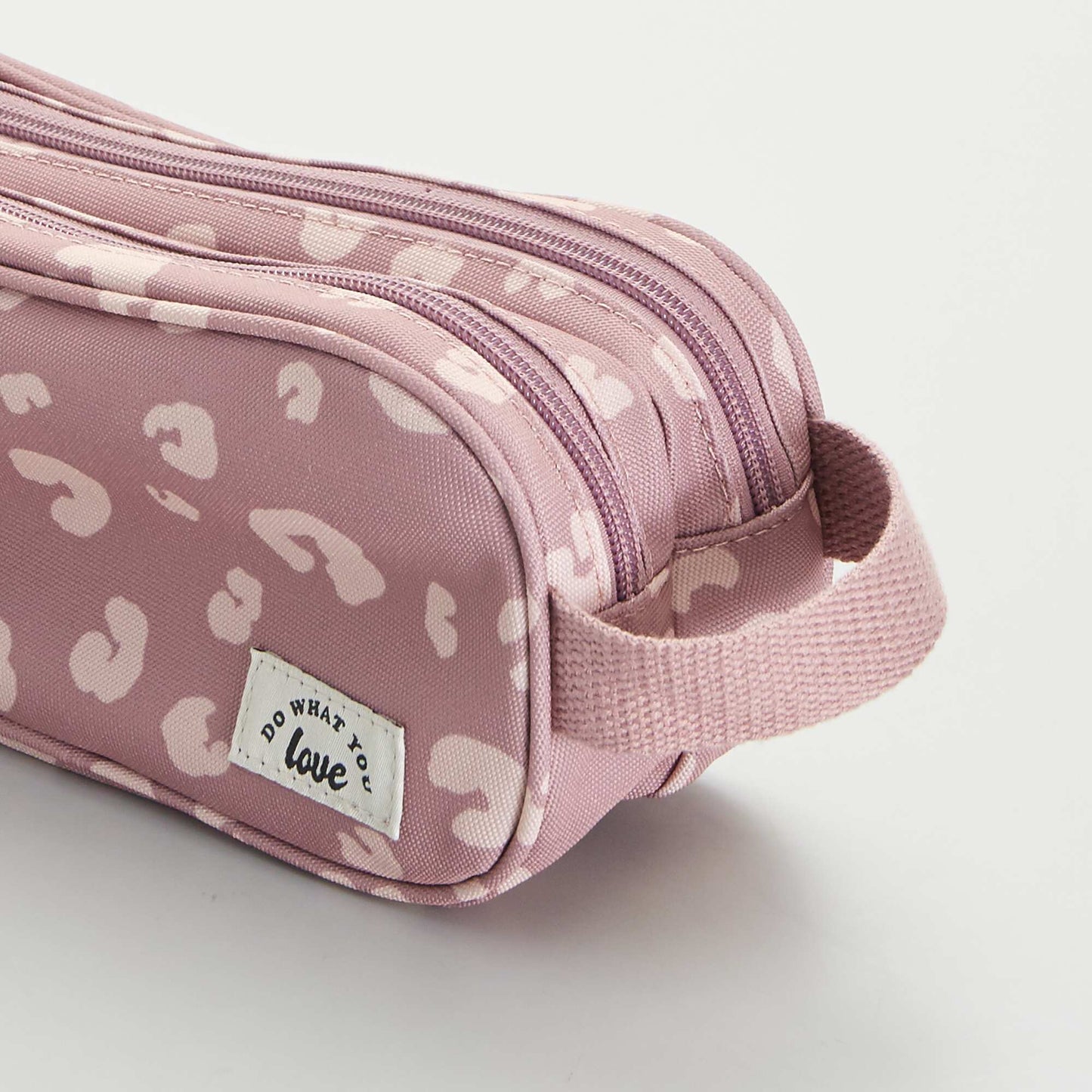 Pencil case with double compartment LEOPARD