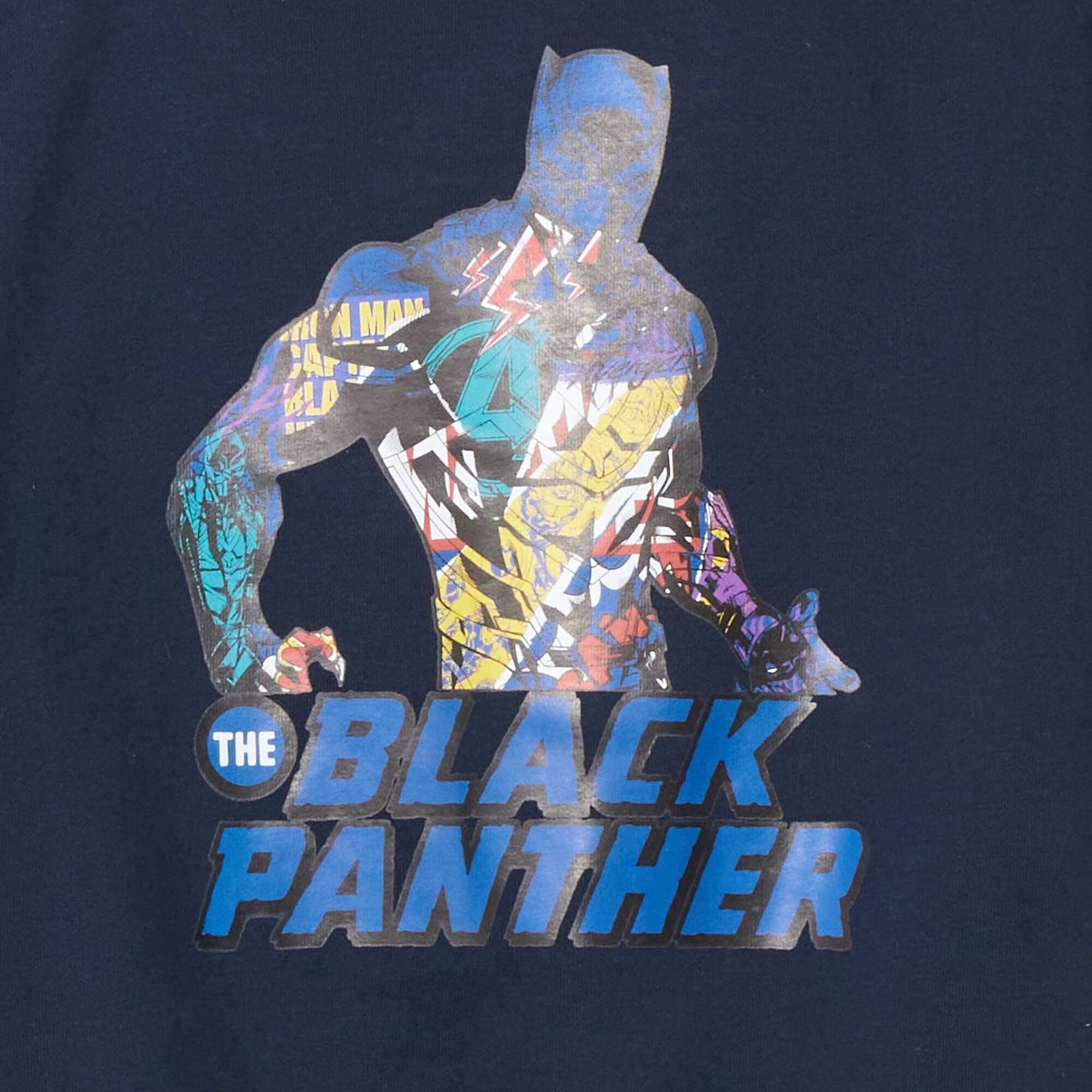 Black Panther hooded sweatshirt BLU_PANTHE