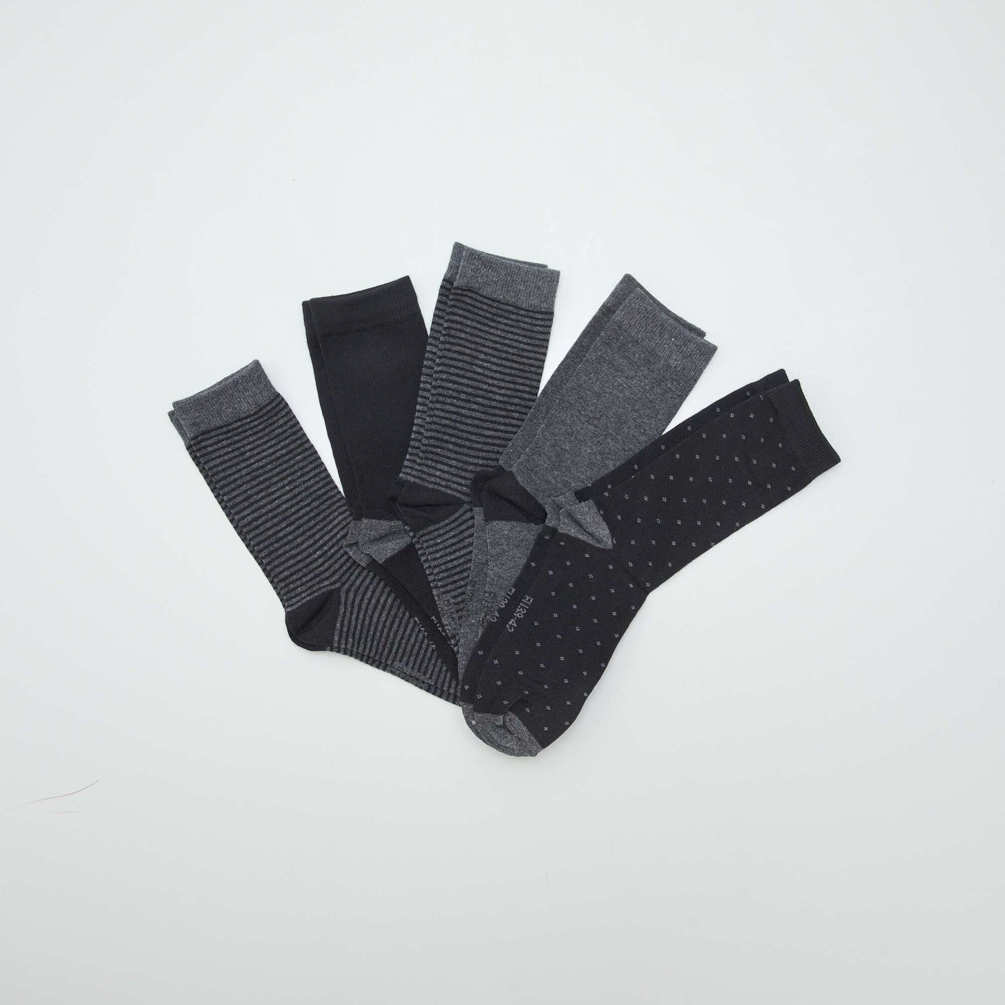 Pack of 5 pairs of fancy socks BLACK