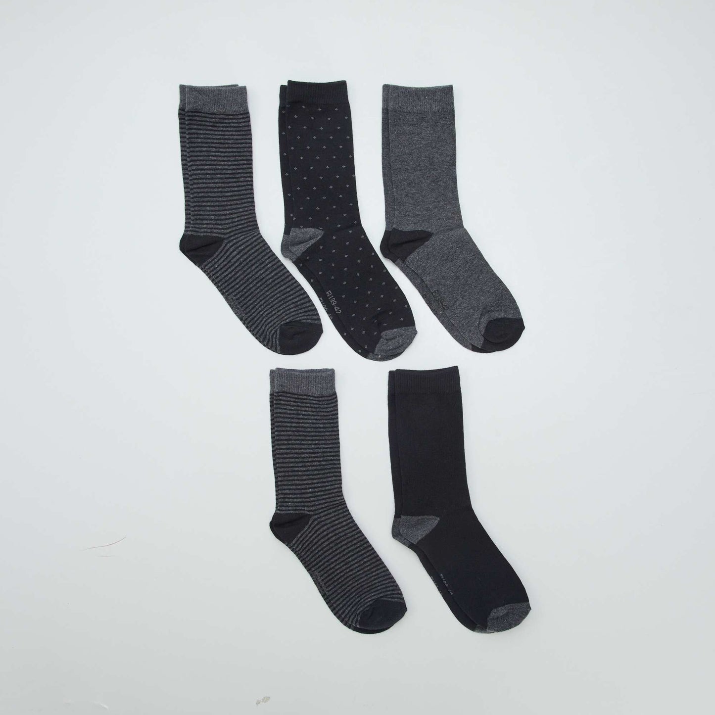 Pack of 5 pairs of fancy socks BLACK