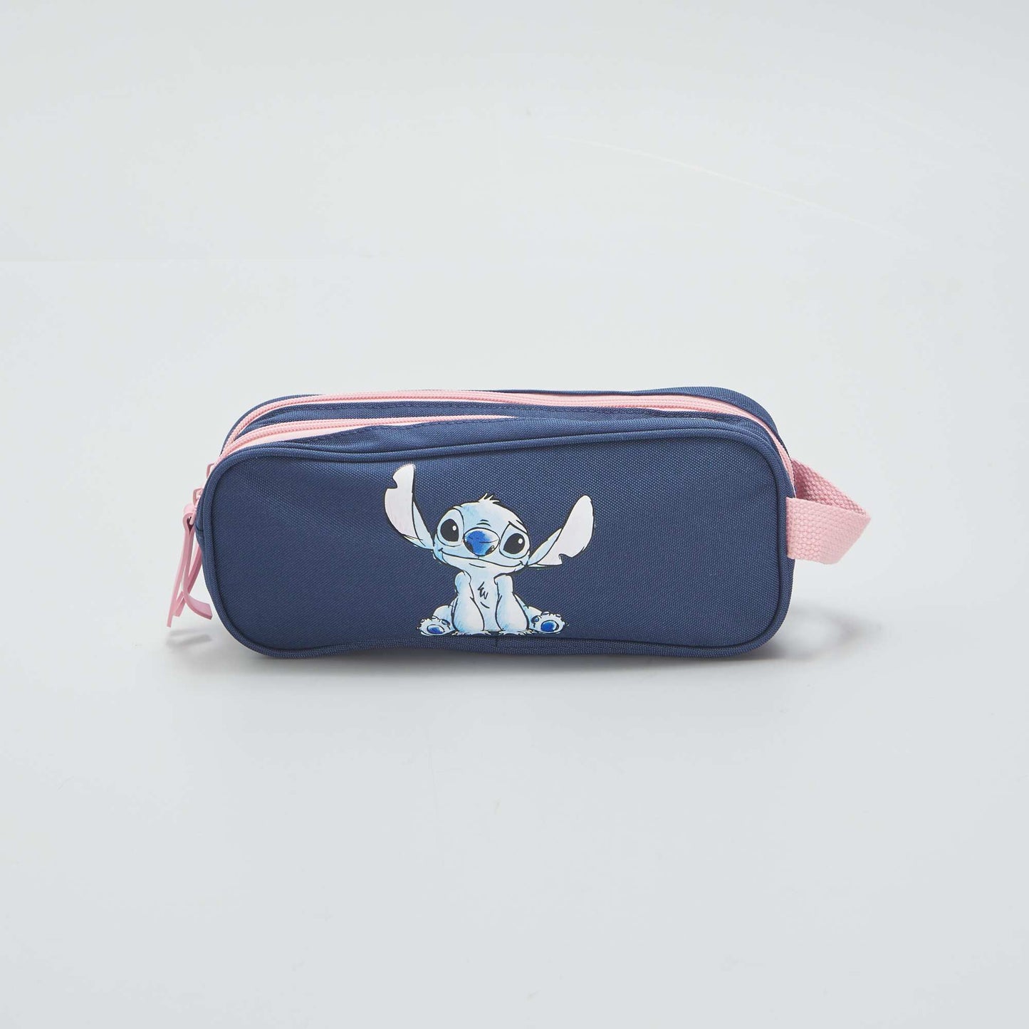 Stitch pencil case with double compartment BLUE