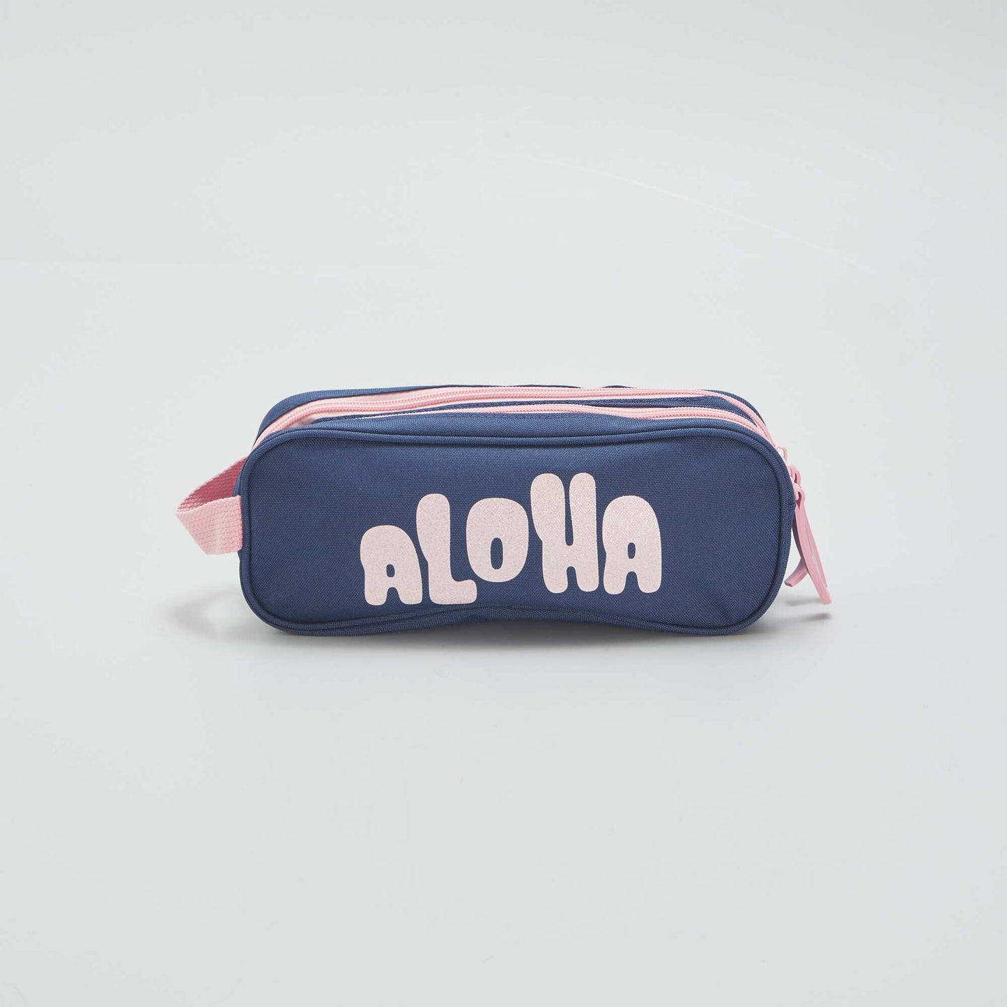 Stitch pencil case with double compartment BLUE