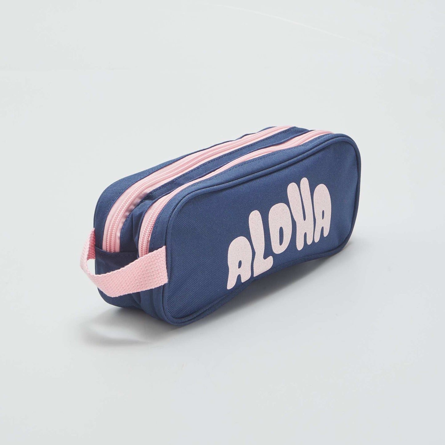 Stitch pencil case with double compartment BLUE