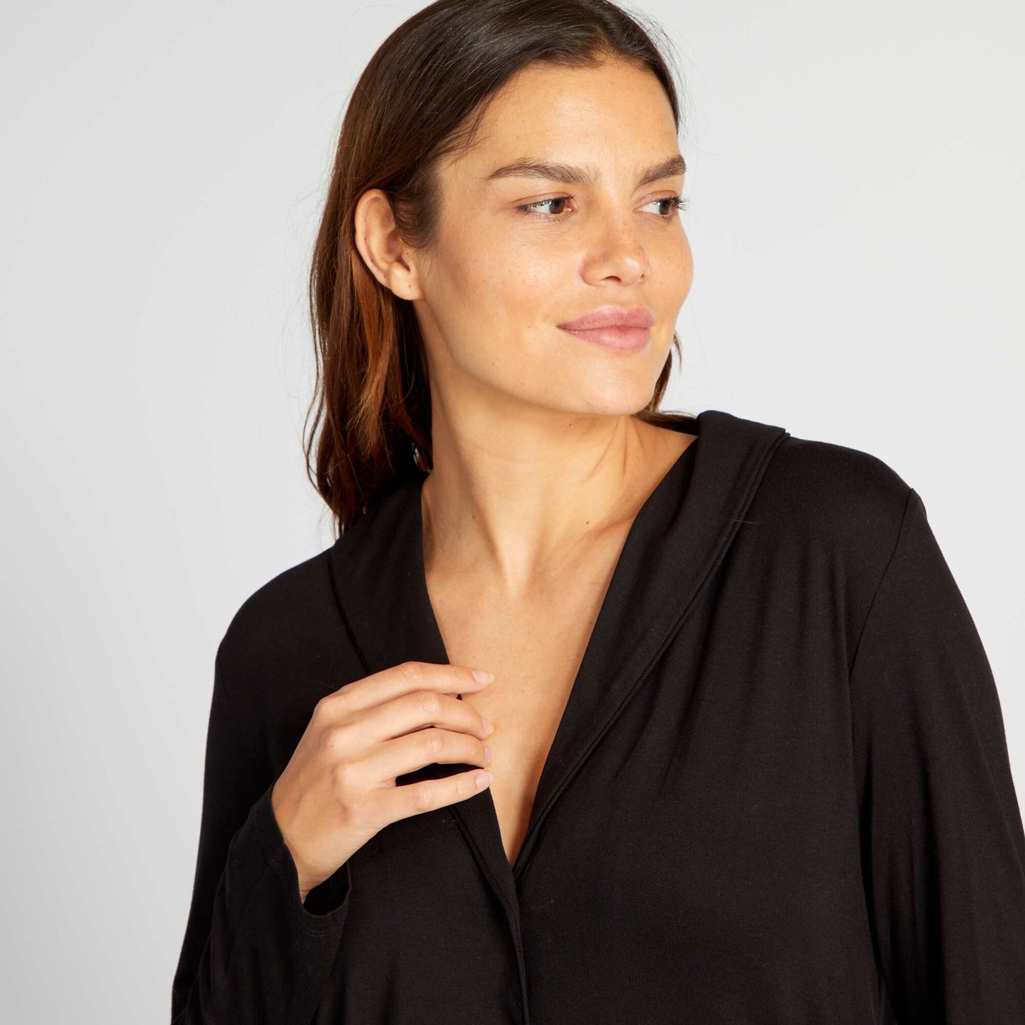 Long pyjama top black