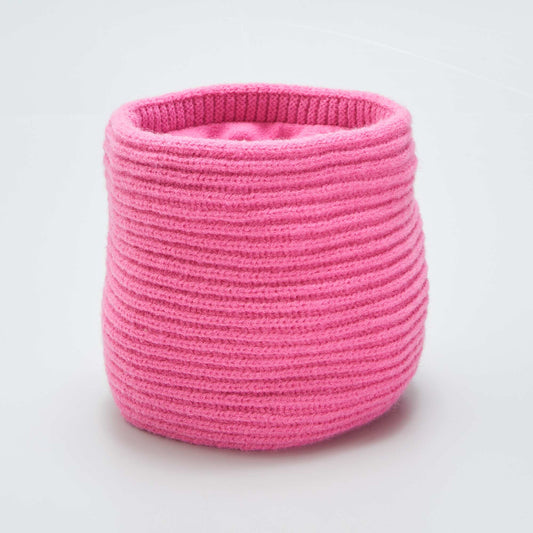 Ribbed snood BRIGHTPINK