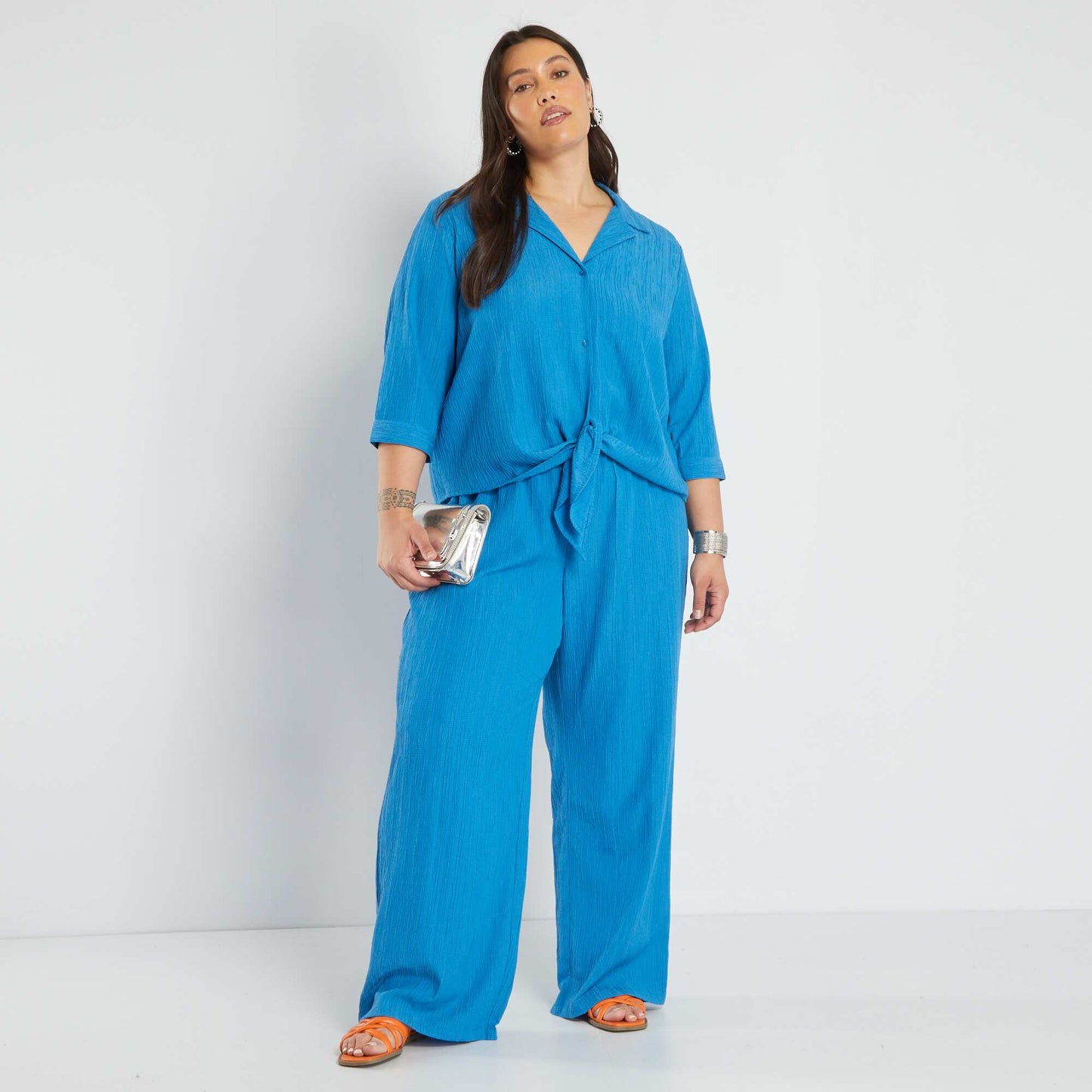 Wide-leg trousers BLUE MEDIT