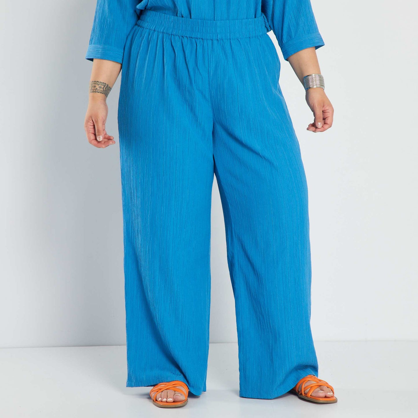 Wide-leg trousers BLUE MEDIT