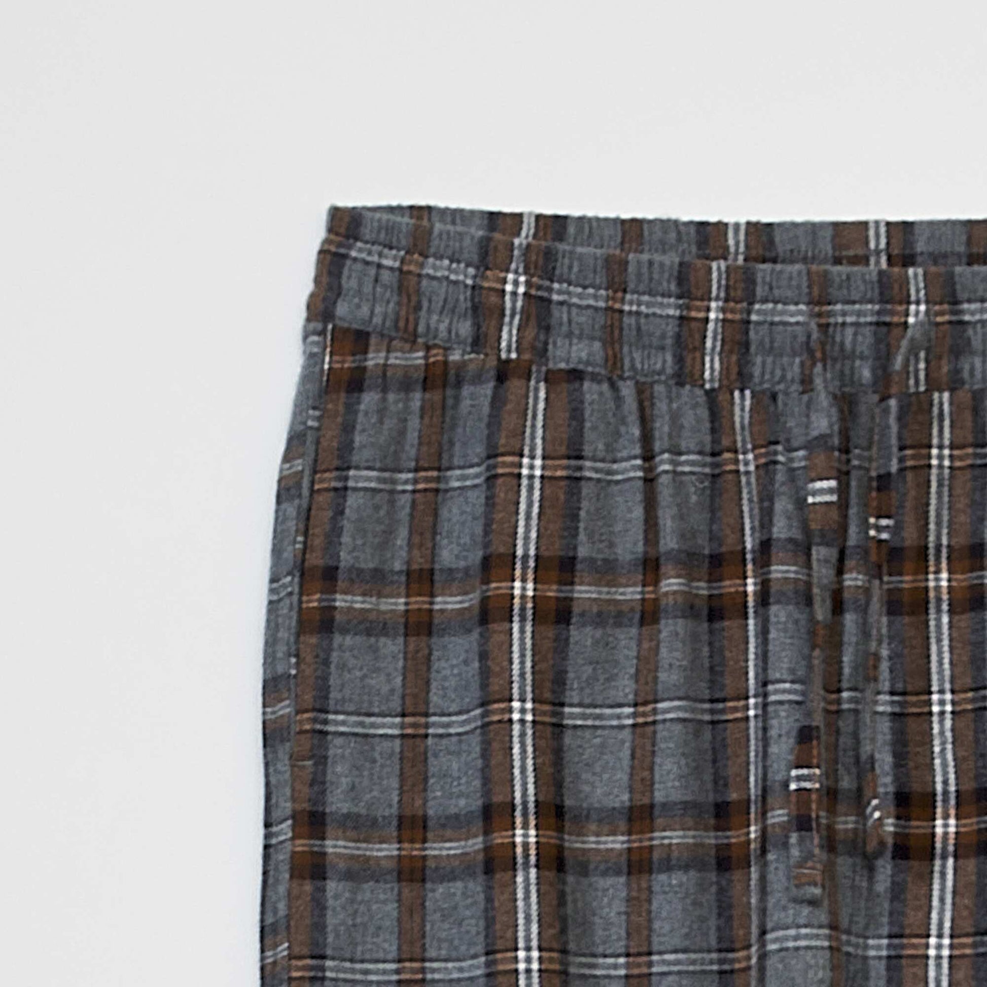 Flannel loungewear bottoms KRO GRAY