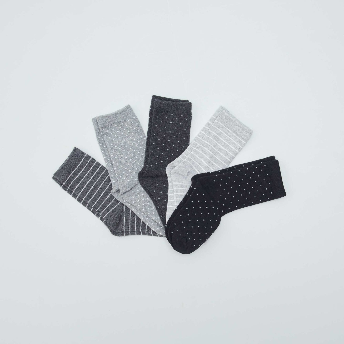 Pack of 5 pairs of socks GRAY SET