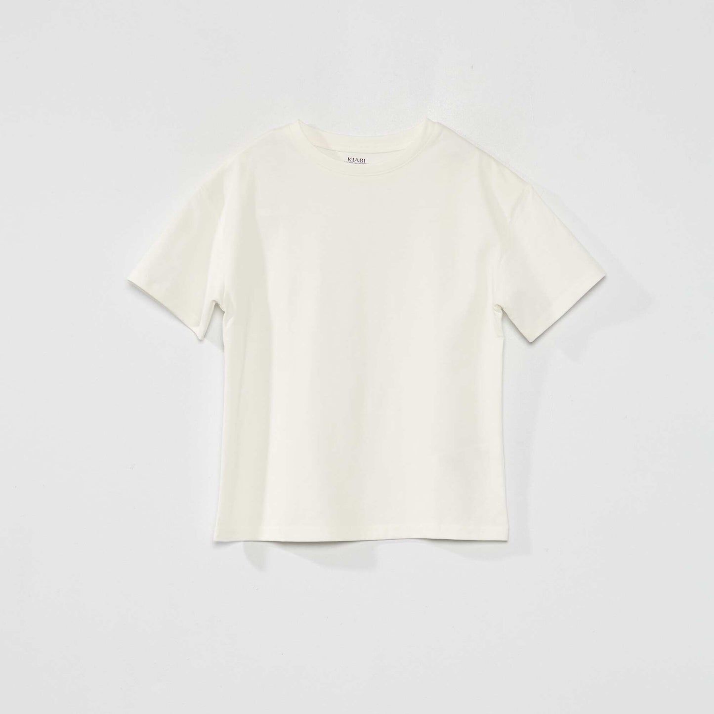 Plain jersey T-shirt White