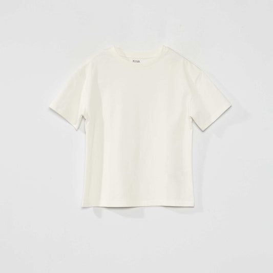 Plain jersey T-shirt White