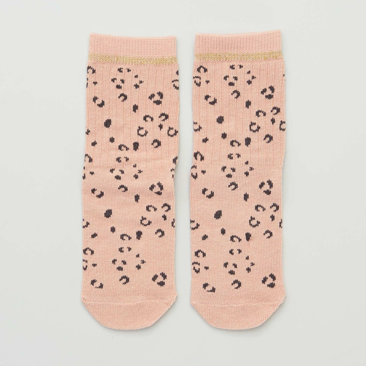 Pack of 3 pairs of leopard socks BROWN