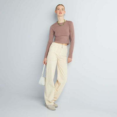 Wide-leg trousers SMOKED ECRU