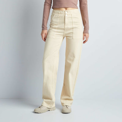 Wide-leg trousers SMOKED ECRU