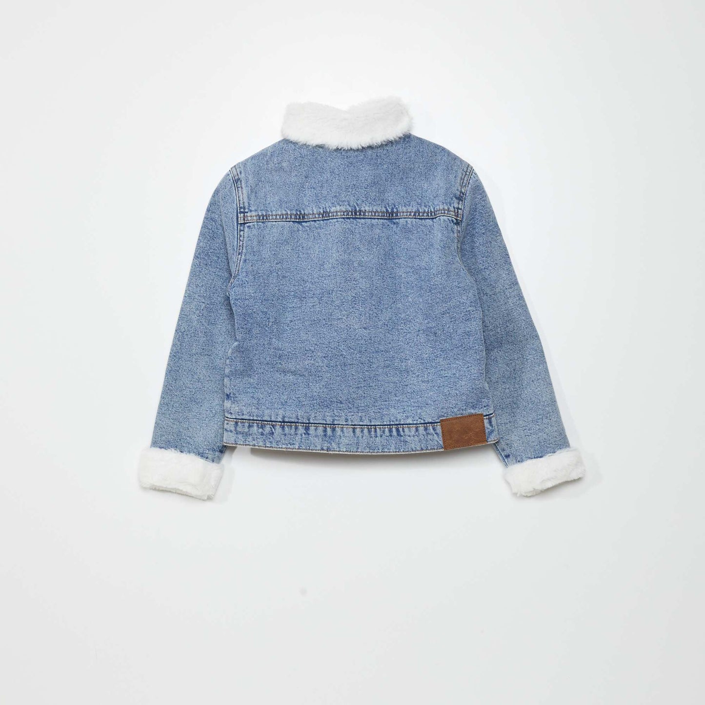 Denim jacket with aviator collar STON1