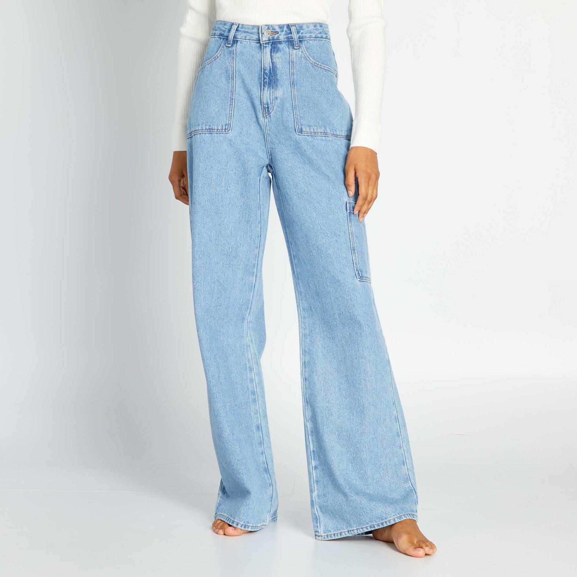 Wide-leg trousers with patch pockets DOUBLE_STO