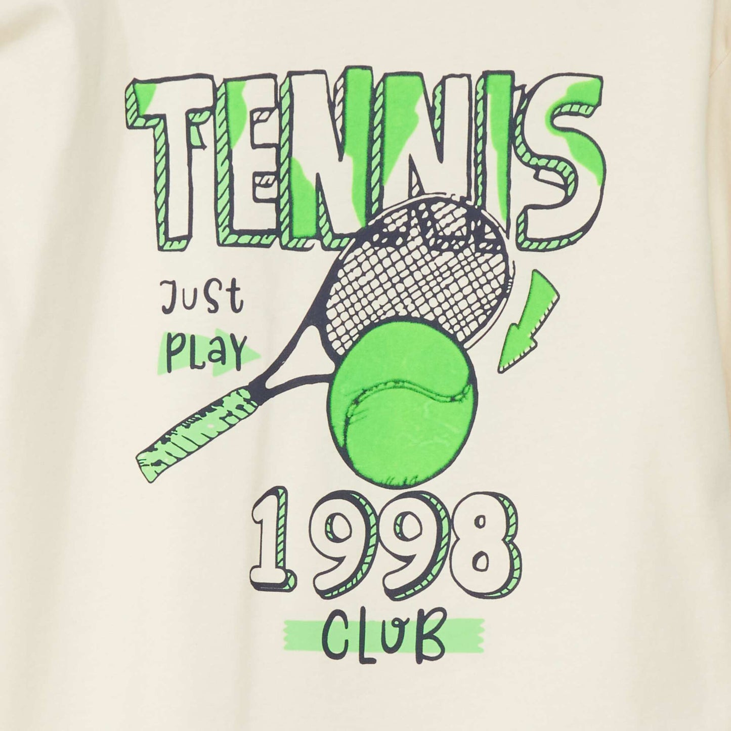 Tennis jersey knit T-shirt BEIG_TENNI