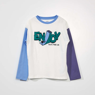 تي شيرت "تزلج" بأكمام طويلة ENJOY_SKAT