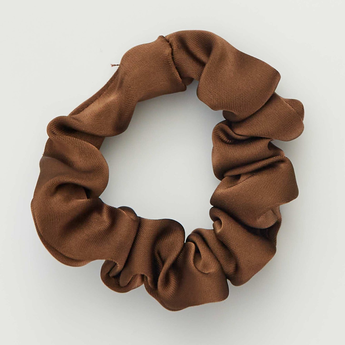 Pack of 5 satiny scrunchies BEIGBROWN