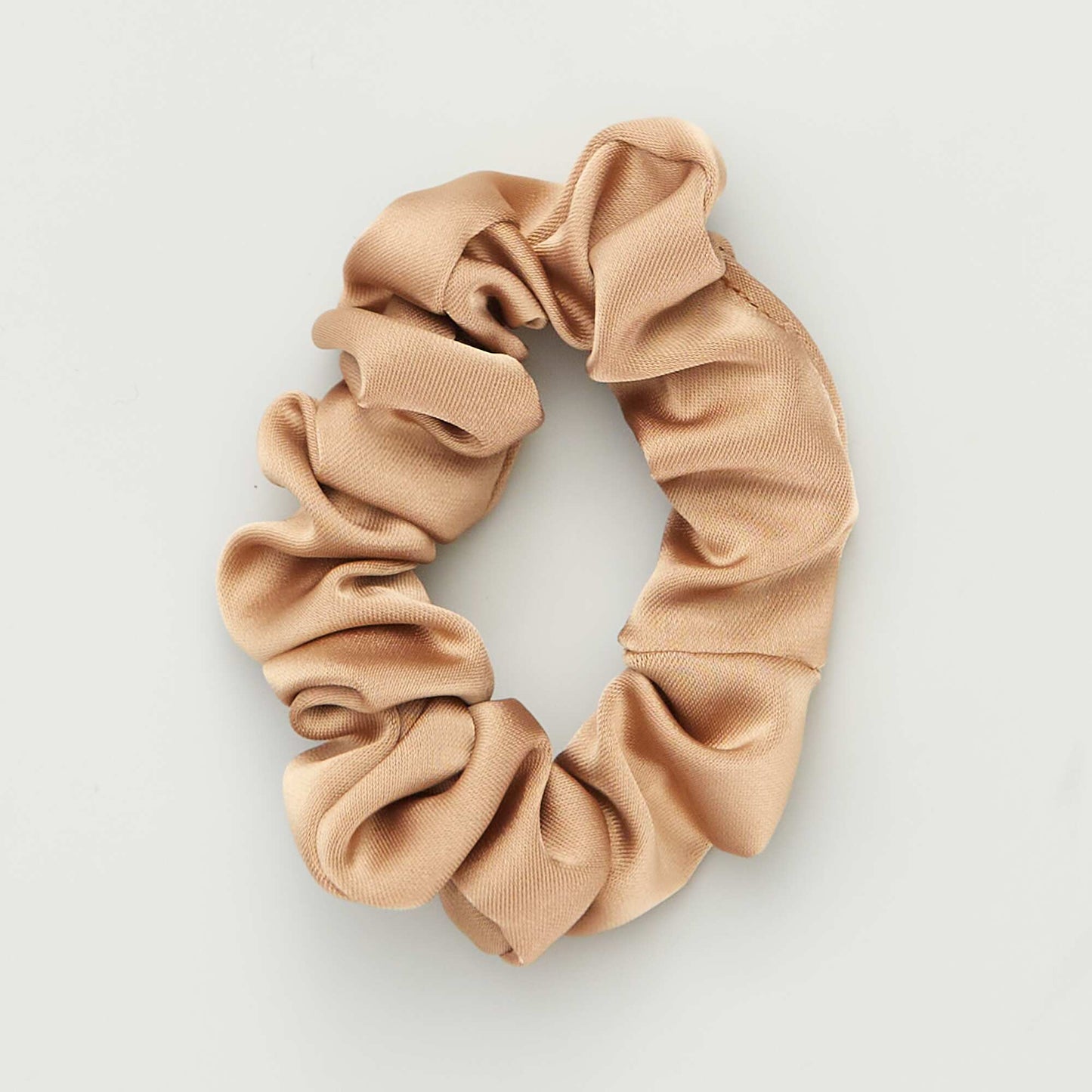 Pack of 5 satiny scrunchies BEIGBROWN