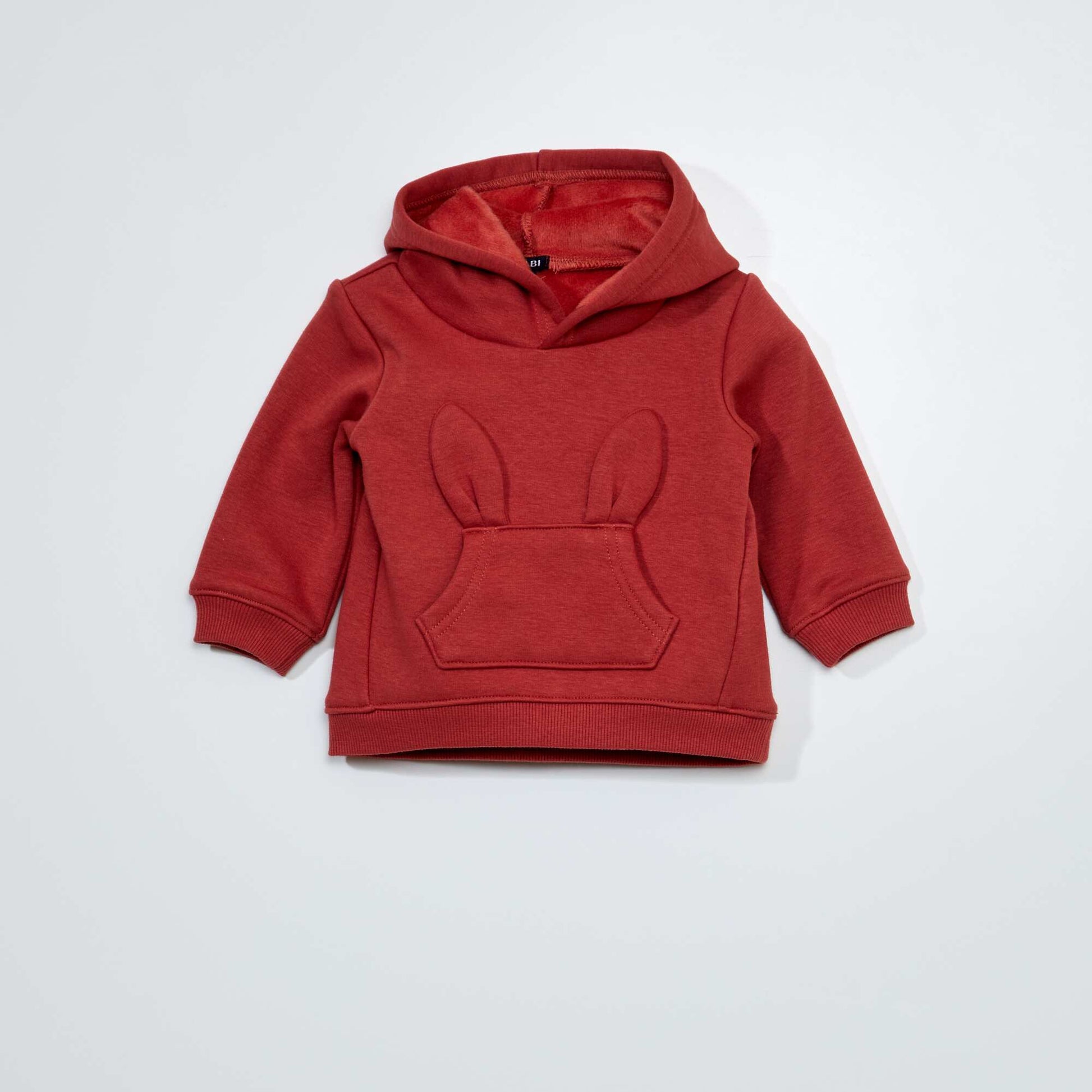 Sweatshirt with fancy pocket - Super warm RED MARCH