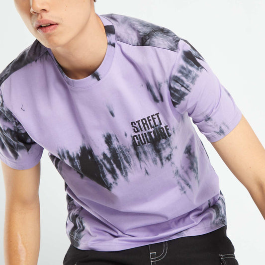 Tie-dye jersey T-shirt PURPLE ACE