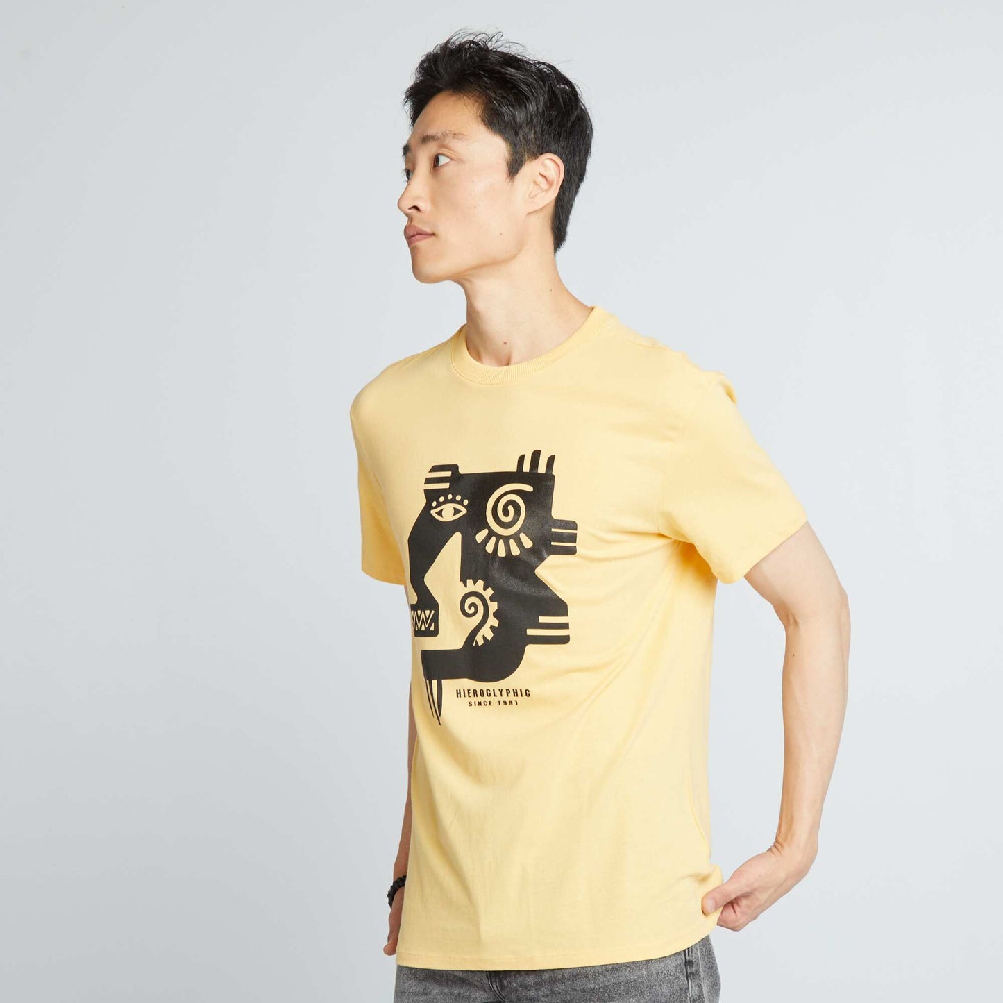 Jersey T-shirt with print on the chest LI1